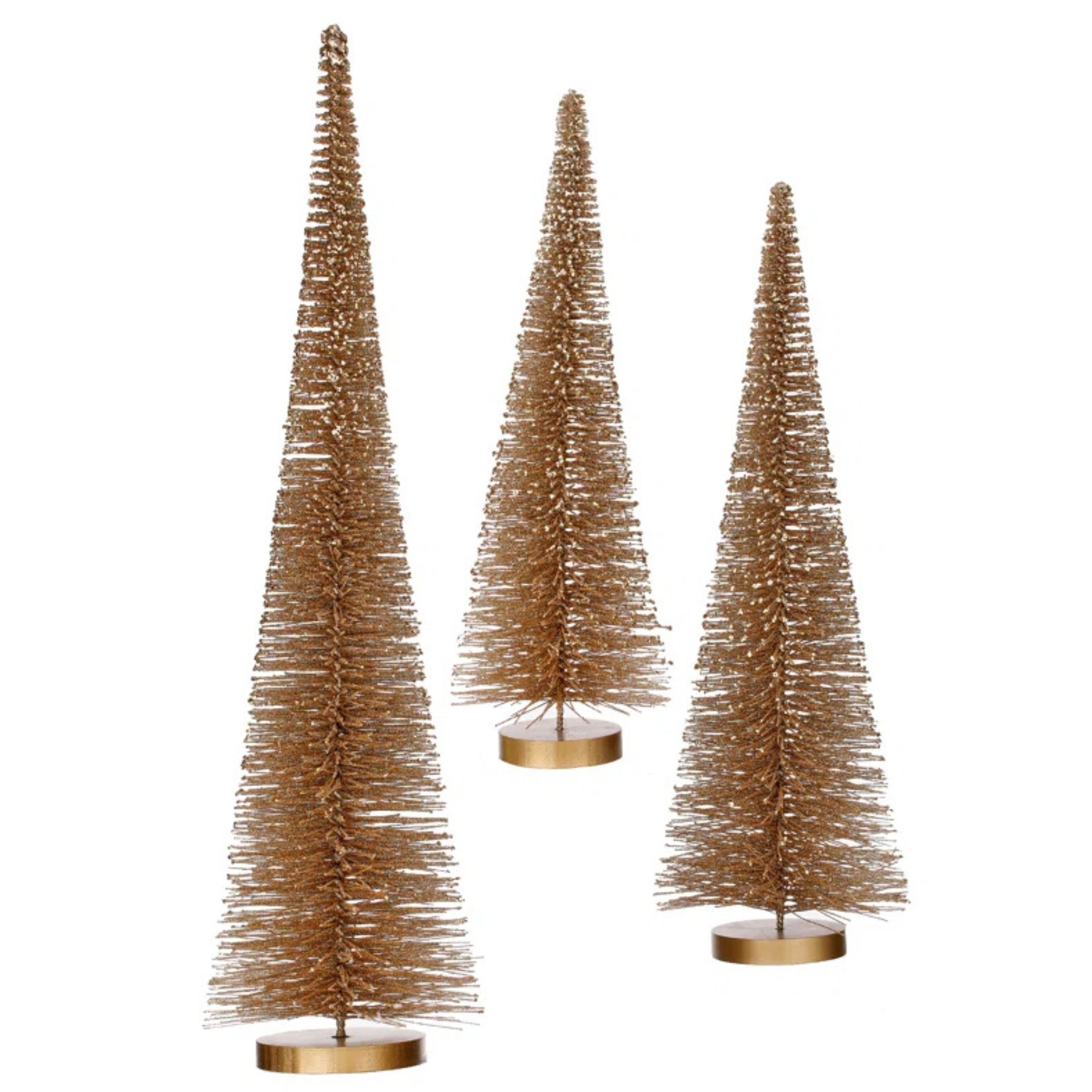 15/18/24" Glitter Bristle Tree Set of 3 (Set of 3)