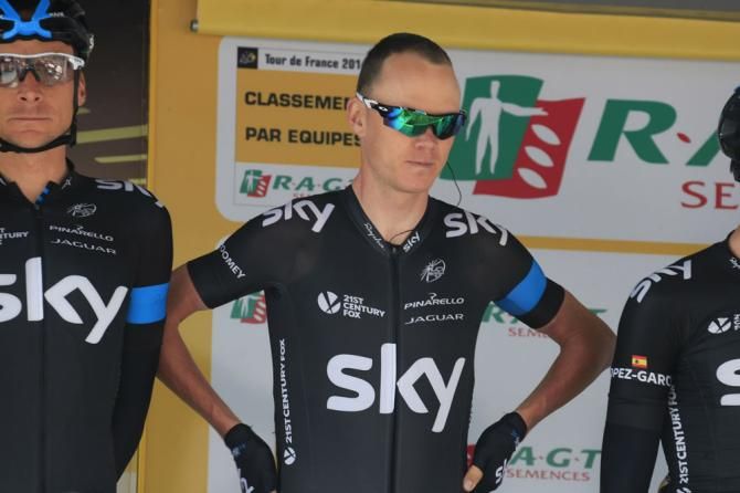 Chris Froome in York for the start of stage 2