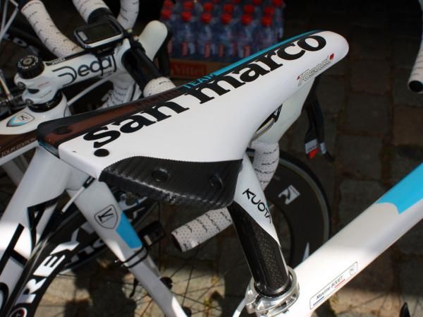 Selle San Marco provides Ag2r-La Mondiale with matching saddles.