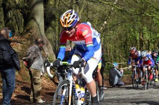 Dutch Champion, Marianne Vos (Rabo Women) on the Kemmelberg