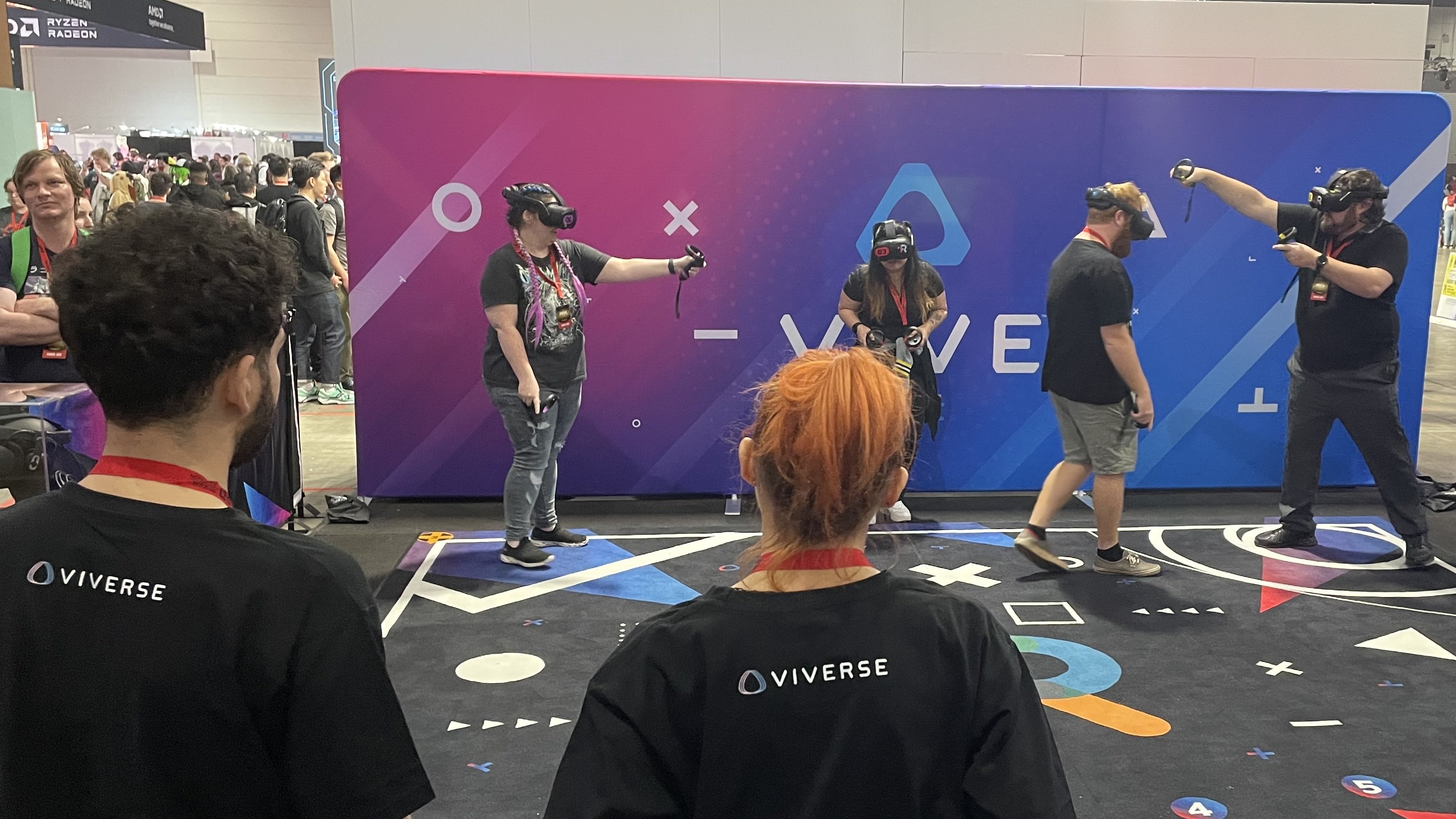 Vive laser marking booth on the PAX Aus 2022 show floor.