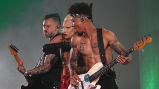 Jonny Goood onstage with Lady Gaga