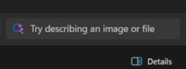 File Explorer search new hint