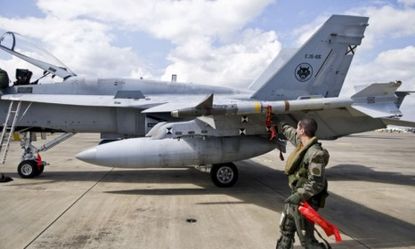 Task Force Odessey Dawn aircrafts refuel in Italy Tuesday
