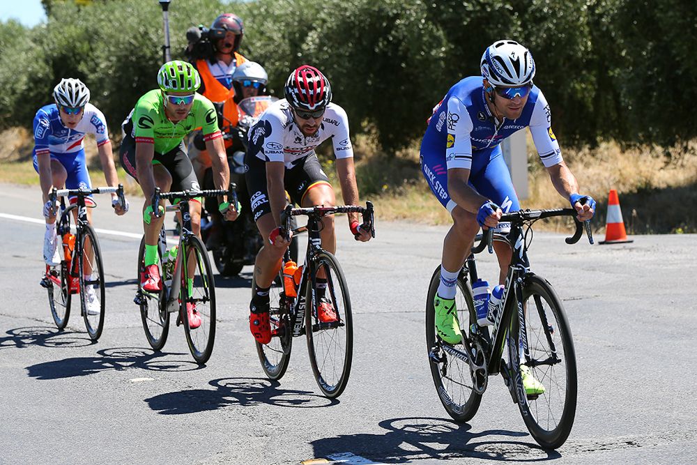 Jack Bauer, Thomas de Gendt, Will Clarke and Jeremy Maison on the breakaway.