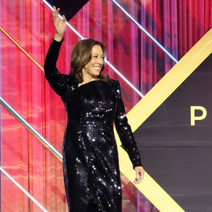 U.S. Vice President Kamala Harris seen onstage during The Congressional Black Caucus Foundation's 53rd Annual Legislative Conference Annual Phoenix Awards Dinner at Walter E. Washington Convention Center on September 14, 2024 in Washington, DC.