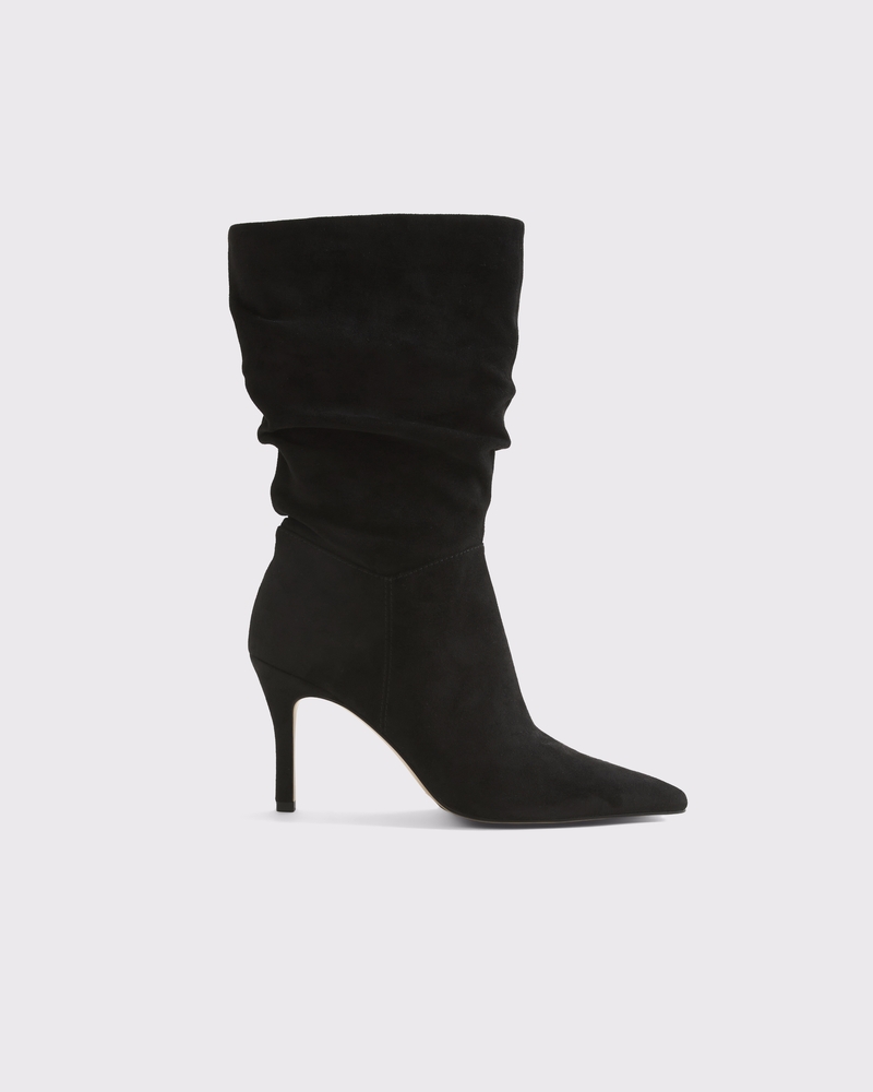 Vegan Suede Slouch Boots