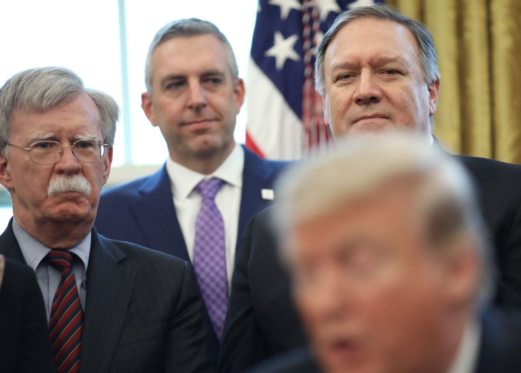 John Bolton and Mike Pompeo