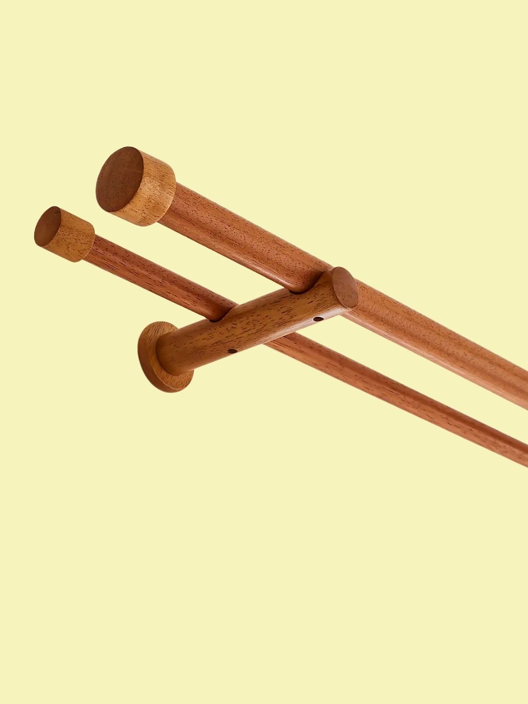 Dunelm, Trinity Double Layer Wood Eyelet Curtain Pole