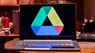 Google Drive logo on laptop