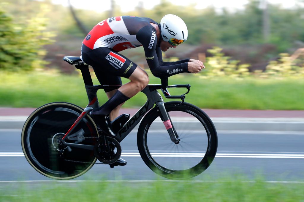 KATOWICE POLAND AUGUST 14 Tim Wellens of Belgium and Team Lotto Soudal competes during the 78th Tour de Pologne 2021 Stage 6 a 19km Individual Time Trial stage from Katowice to Katowice TourdePologne TDP2021 UCIWT on August 14 2021 in Katowice Poland Photo by Bas CzerwinskiGetty Images