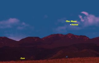 Venus and the Moon January 2013
