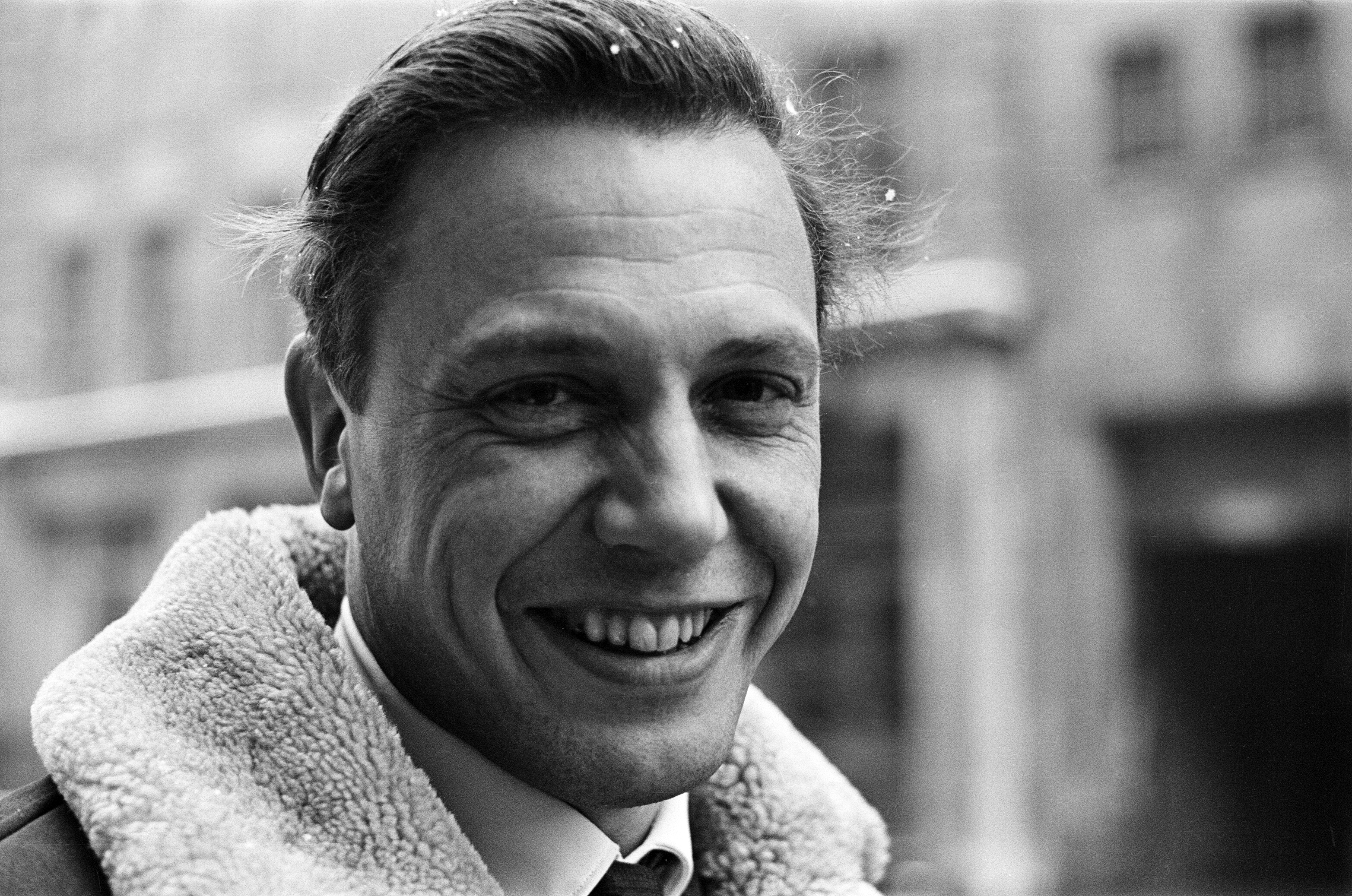TV Presenter David Attenborough walking to work on a snowy morning the day after his appointment as controller of BBC2, 4th March 1965. (Photo by Ron Burton/Mirrorpix/Getty Images)