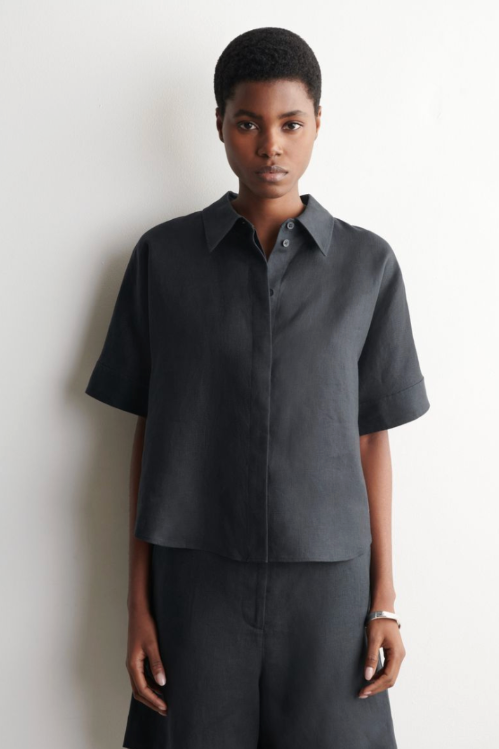 COS, Oversized Short-Sleeved Linen Shirt