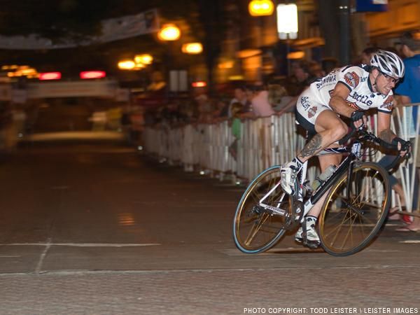 Russ Langley (Battley Harley-Davidson) circles the 0.8 mile course without another rider in sight.