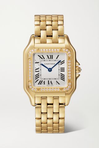 Panthère De Cartier Medium 27mm 18-Karat Gold Diamond Watch