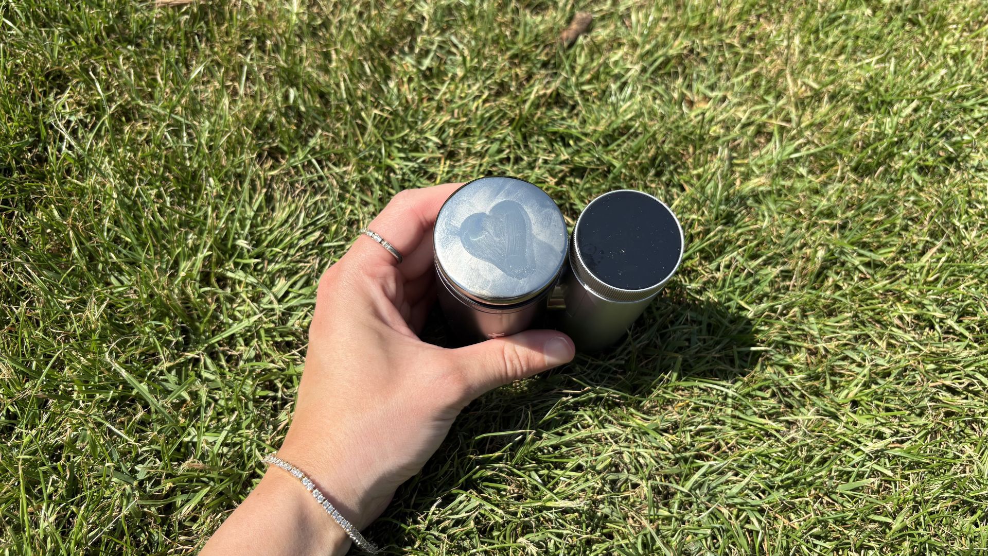 Shark ChillPill 3-in-1 Fan, Mist &amp;amp; InstaChill System being tested outside on the cold plate