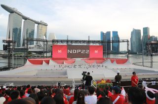 d&b audiotechnik KSL system stands proud for Singapore National Day Parade.