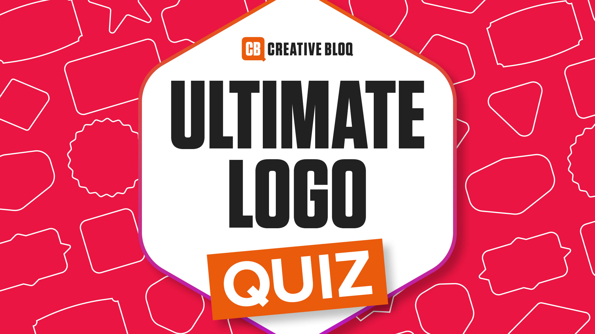ultimate logo quiz on a red background