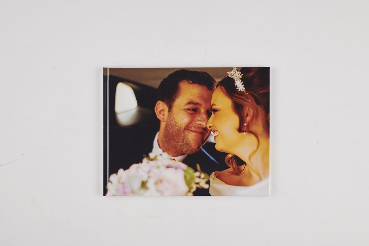 The photo book cover compared with the original digital image