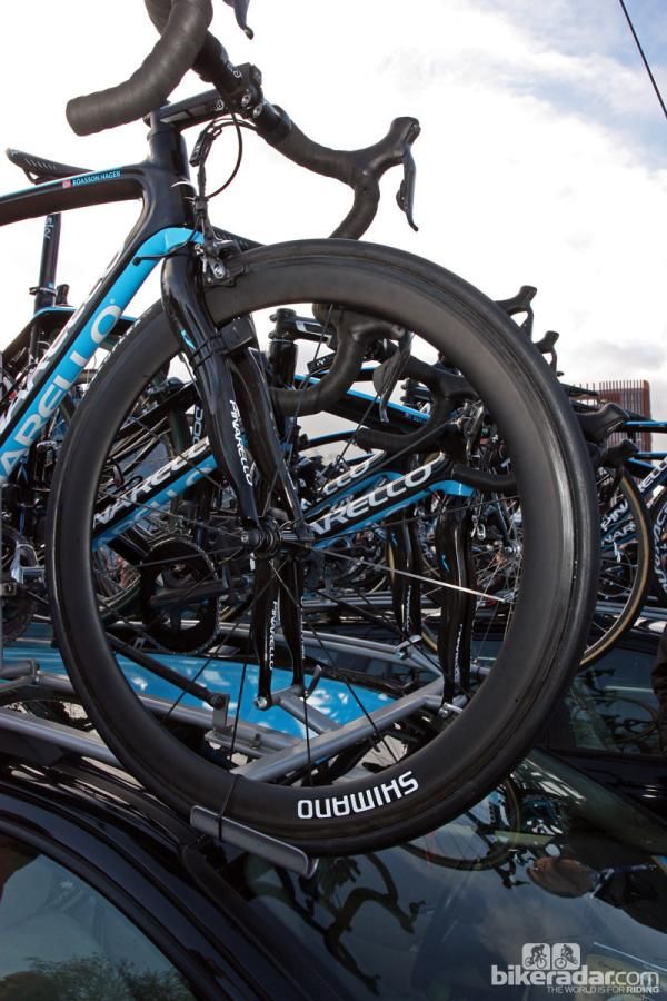 Section depth on Shimano's new carbon tubulars looks to be about 50mm and the width is at least 23mm across.
