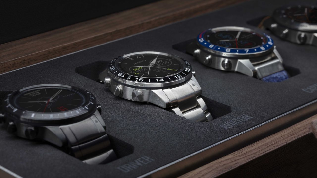 Are Garmin watches worth the money: Pictured here, Gamin Marq watches in a display case