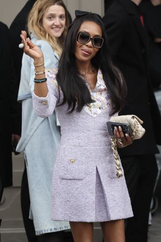 Naomi Campbell attends the Chanel Womenswear Fall/Winter 2025-2026 show as part of Paris Fashion Week at Grand Palais on March 11, 2025 in Paris, France.