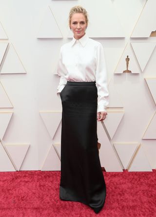 Uma Thurman attends the 94th Annual Academy Awards