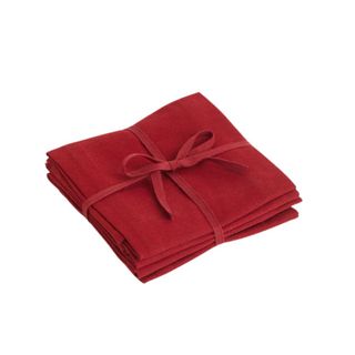 red cotton napkins