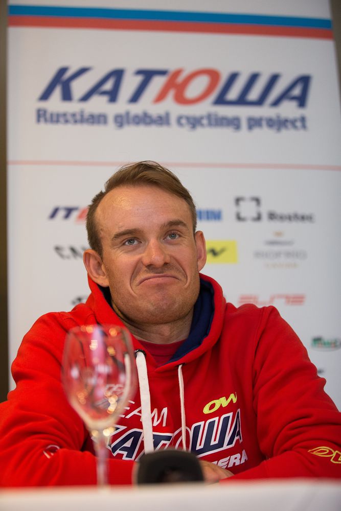 Alexander Kristoff (Team Katusha) at Friday's press conference.