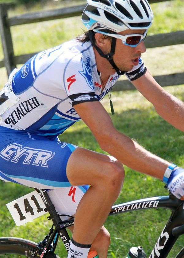 Heath Blackgrove (Elbowz Racing) rides looks strong in the final miles