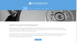 Skärmdump på webbsidan för OpenMediaVault