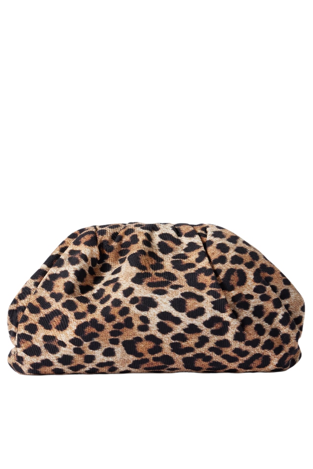 Loeffler Randall , Bailey Leopard-Print Satin Clutch