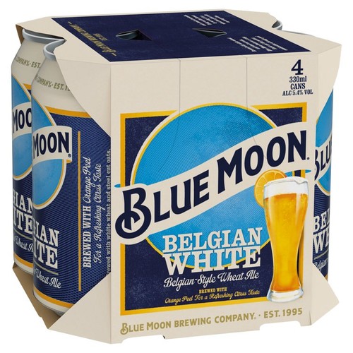 Blue Moon Belgian White Belgian-Style Wheat Ale 4x330ml
