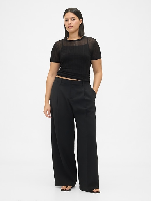 365 Low Rise Pleated Wide-Leg Trousers