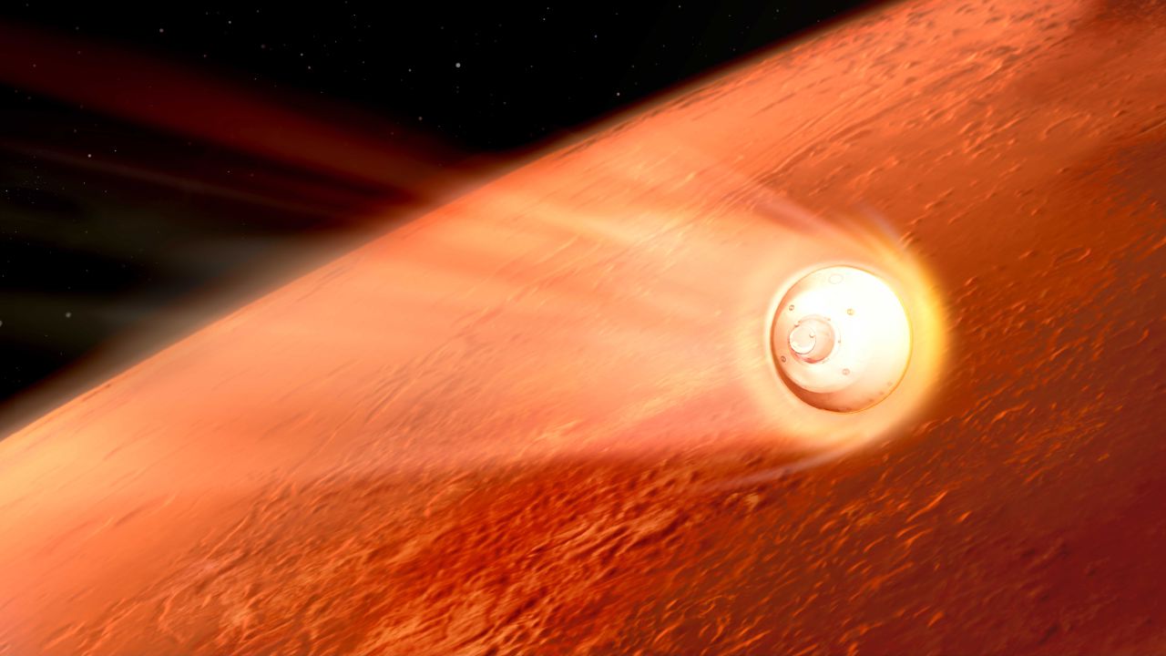Mars 2020 will hit the Red Planet's atmosphere at nearly 12,500 mph (20,000 km/h).