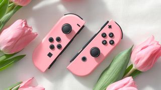 Pastel Pink Joy-Con controllers