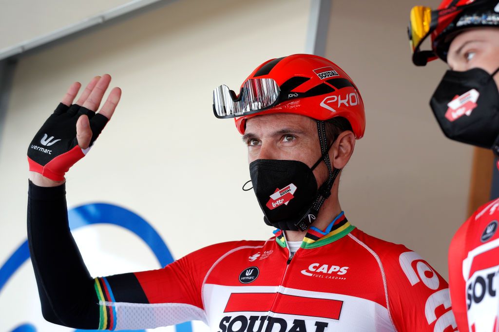 MARSEILLE FRANCE JANUARY 30 Philippe Gilbert of Belgium and Team Lotto Soudal during the team presentation prior to the 43rd Grand Prix La Marseillaise 2022 a 1743km race from ChteauGombert to Marseille GPLM2022 on January 30 2022 in Marseille France Photo by Bas CzerwinskiGetty Images