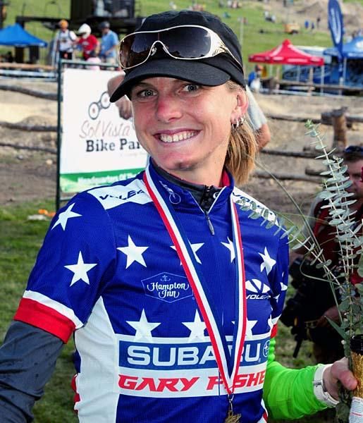 Heather Irmiger in her stars and stripes jersey
