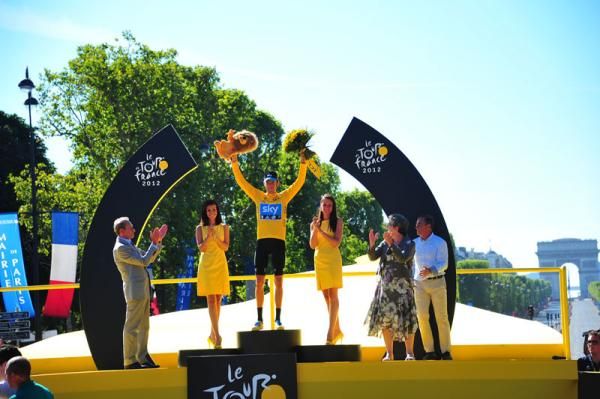 A British rider on the top step of the podium in Paris