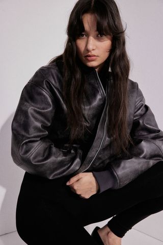 Coated Bomber Jacket