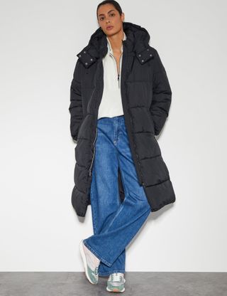 Hooded Longline Puffer Coat