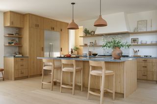 A wooden kitchen