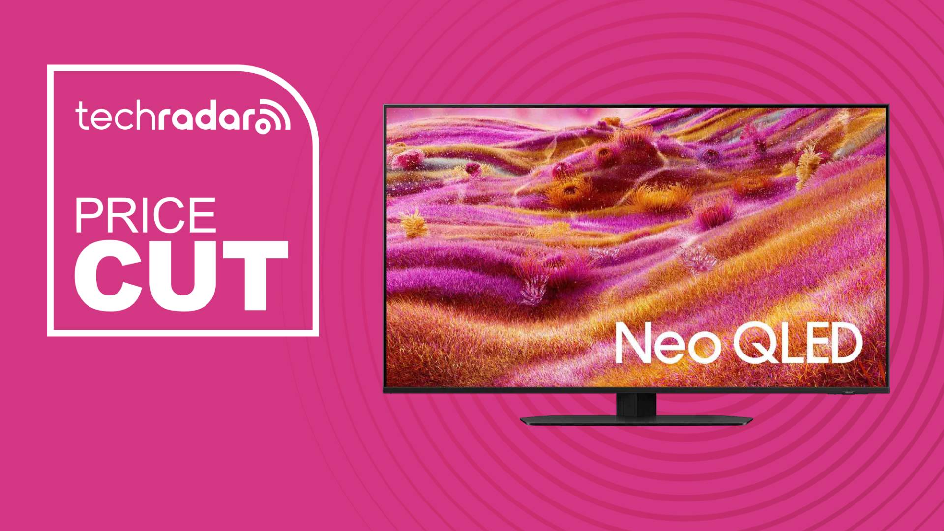 samsung qn90f on magenta background