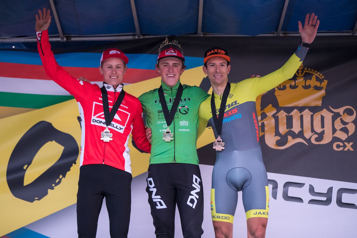 Lance Haidet, Gage Hecht and Kerry Werner on the podium