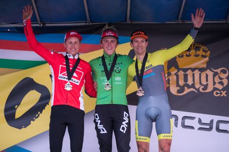 Lance Haidet, Gage Hecht and Kerry Werner on the podium
