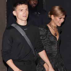 Zendaya and Tom Holland hold hands leaving the premiere of Romeo and Juliet