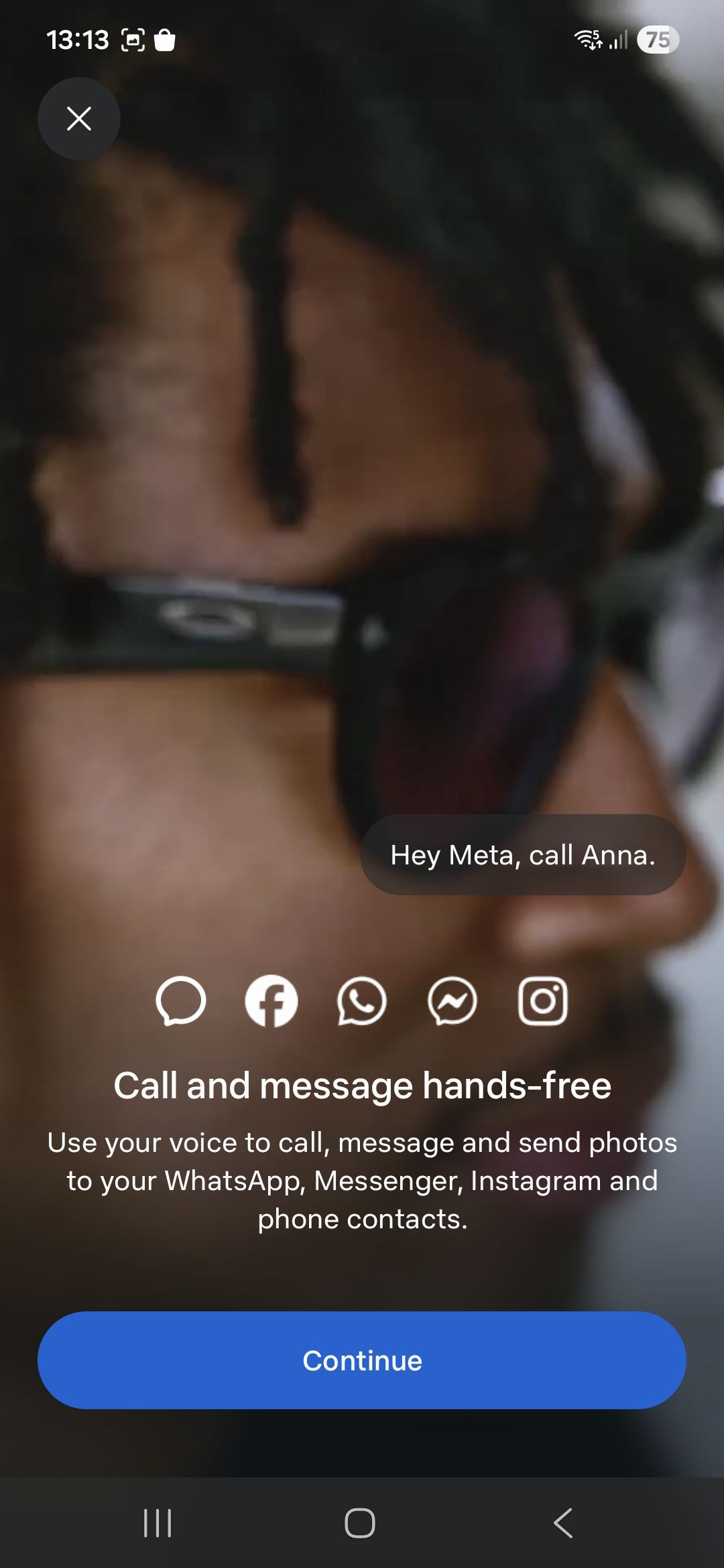 Oakley Meta HSTN Meta AI app screenshot