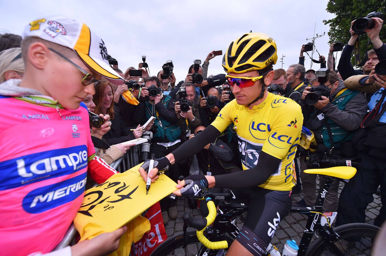 Geraint Thomas ahead of stage 2 of the Tour de France