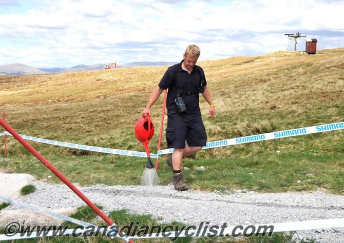 Watering the track at Fort William - something nobody ever thought would be necessary